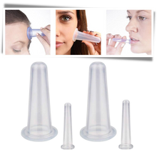 Carica l'immagine nel visualizzatore di Gallery, 4 coppette in silicone per coppettazione per massaggio facciale - Ozerty