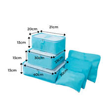 Carica l'immagine nel visualizzatore di Gallery, Set di 6 piccole borse da viaggio per valigie - Ozerty