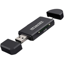 Carica l'immagine nel visualizzatore di Gallery, Lettore di schede di memoria SD 3 in 1