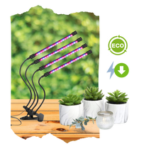 Carica l'immagine nel visualizzatore di Gallery, Luce da coltivazione interna a 4 teste LED USB - Ozerty