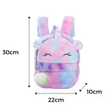 Load image into Gallery viewer, Zaino da ragazza con unicorno di peluche - Ozerty