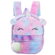 Load image into Gallery viewer, Zaino da ragazza con unicorno di peluche - Ozerty
