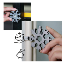 Carica l'immagine nel visualizzatore di Gallery, Multiutensile a fiocco di neve in acciaio inossidabile 18-in-1