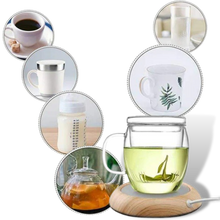 Carica l'immagine nel visualizzatore di Gallery, Scaldabicchieri elettrico USB in legno