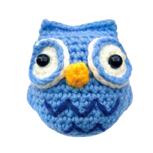 Carica l'immagine nel visualizzatore di Gallery, Kit di Animali all'Uncinetto per Principianti -Gufo blu - Ozerty
