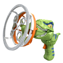 Carica l'immagine nel visualizzatore di Gallery, Macchina per bolle di sapone colorate a forma di dinosauro -Verde - Ozerty