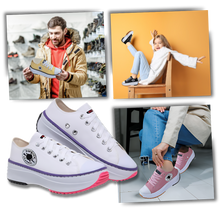 Carica l'immagine nel visualizzatore di Gallery, Sneaker in tela antiscivolo comodamente rialzata - Ozerty