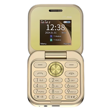 Carica l'immagine nel visualizzatore di Gallery, Telefono cellulare pieghevole Dual Sim piccolo -I17 Pro/Oro - Ozerty
