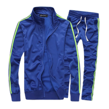 Carica l'immagine nel visualizzatore di Gallery, Tuta da ginnastica dinamica da uomo -Blu/MBlu/LBlu/XLBlu/XXLBlu/3XLBlu/4XLBlu/5XL - Ozerty