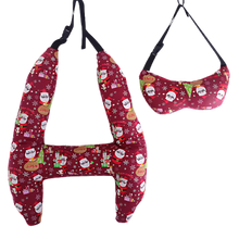 Carica l'immagine nel visualizzatore di Gallery, Cuscino da Viaggio per Collo con Supporto Ergonomico -Natale rosso - Ozerty