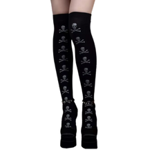 Carica l'immagine nel visualizzatore di Gallery, Calze Compressori con Design Festivi per Halloween -Scheletro oscuro - Ozerty