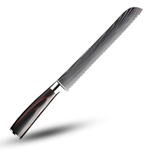 Carica l'immagine nel visualizzatore di Gallery, Coltello giapponese in legno Forest Pakkawood -Pankiri - Coltello da pane 20,5 cm - Ozerty