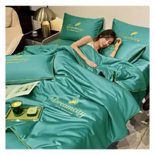 Carica l'immagine nel visualizzatore di Gallery, Copripiumino in morbida seta di ghiaccio -Verde/150X200 cmVerde/180X220 cmVerde/200X230 cm - Ozerty