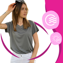 Carica l'immagine nel visualizzatore di Gallery, Maglia con scollo a V a raffreddamento istantaneo da donna - Ozerty