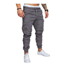 Carica l'immagine nel visualizzatore di Gallery, Pantaloni cargo slim fit da uomo -Grigio chiaro/MGrigio chiaro/LGrigio chiaro/XLGrigio chiaro/XXLGrigio chiaro/3XLGrigio chiaro/4XLGrigio chiaro/5XL - Ozerty