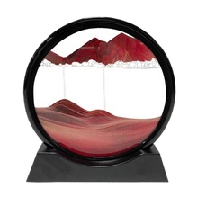 Carica l'immagine nel visualizzatore di Gallery, Quadro Ipnotico di Sabbia in Movimento -Rosso con cornice nera/25 x 26 cm Rosso con cornice nera/18 x 19 cm - Ozerty