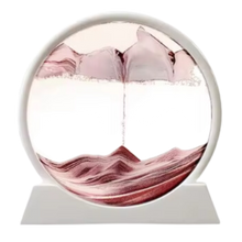 Carica l'immagine nel visualizzatore di Gallery, Quadro Ipnotico di Sabbia in Movimento -Marrone con cornice bianca/18 x 19 cmMarrone con cornice bianca/25 x 26 cm - Ozerty