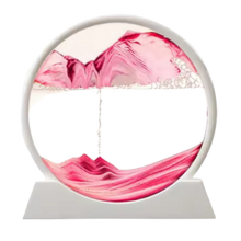 Carica l'immagine nel visualizzatore di Gallery, Quadro Ipnotico di Sabbia in Movimento -Rosa con cornice bianca/18 x 19 cmRosa con cornice bianca/25 x 26 cm - Ozerty