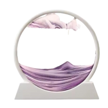 Carica l'immagine nel visualizzatore di Gallery, Quadro Ipnotico di Sabbia in Movimento -Viola con cornice bianca/18 x 19 cmViola con cornice bianca/25 x 26 cm - Ozerty