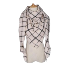 Carica l'immagine nel visualizzatore di Gallery, Sciarpa in cashmere a quadri effetto mohair -Praga - Ozerty