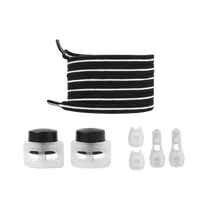 Carica l'immagine nel visualizzatore di Gallery, Lacci di chiusura sicuri e alla moda -Nero Bianco - Ozerty