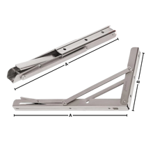 Carica l'immagine nel visualizzatore di Gallery, Eleganti staffe pieghevoli a muro per ripiani - Ozerty