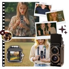 Carica l'immagine nel visualizzatore di Gallery, Fotocamera Reflex a Doppio Obiettivo Senza Tempo - Ozerty