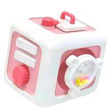 Carica l'immagine nel visualizzatore di Gallery, Cubo giocattolo sensoriale 6 in 1 -Rosa - Ozerty