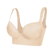 Carica l'immagine nel visualizzatore di Gallery, Reggiseno Modellante con Ampie Ali Laterali Integrate -Beige - Ozerty