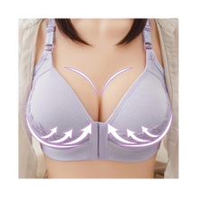 Carica l'immagine nel visualizzatore di Gallery, Reggiseno push up senza fili per taglie forti -Pizzo viola chiaro - Ozerty