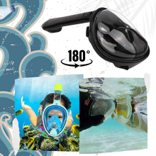 Carica l&#39;immagine nel visualizzatore di Gallery, Maschera da snorkeling con vista panoramica a 180° - Ozerty

