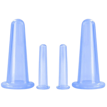 Carica l&#39;immagine nel visualizzatore di Gallery, 4 coppette in silicone per coppettazione per massaggio facciale
