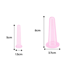 Carica l&#39;immagine nel visualizzatore di Gallery, 4 coppette in silicone per coppettazione per massaggio facciale - Ozerty
