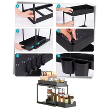 Carica l&#39;immagine nel visualizzatore di Gallery, Portaspezie da cucina a doppio cassetto - Ozerty
