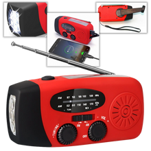 Carica l&#39;immagine nel visualizzatore di Gallery, Radio d&#39;emergenza con dinamo multifunzionale - Ozerty
