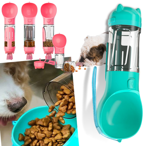 Mangiatoia e borraccia portatile per animali domestici - Ozerty
