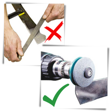 Carica l&#39;immagine nel visualizzatore di Gallery, Set di affilatura per lame di tosaerba rotanti - Ozerty
