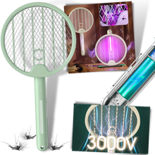 Carica l&#39;immagine nel visualizzatore di Gallery, Racchetta antizanzare pieghevole 2 in 1 - Ozerty
