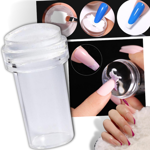 Kit di timbri per nail art in silicone con raschietto - Ozerty