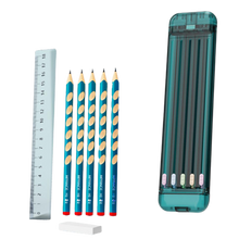 Carica l&#39;immagine nel visualizzatore di Gallery, Astuccio rigido con matite e righello - Ozerty
