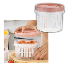 Carica l&#39;immagine nel visualizzatore di Gallery, Contenitore per alimenti impilabile con scolapasta - Ozerty
