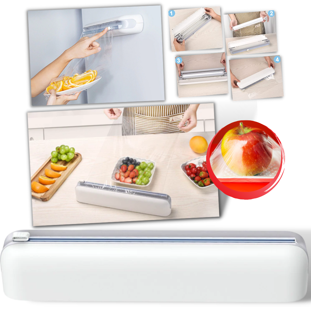 Dispenser e taglierina per involucri alimentari in plastica - Ozerty
