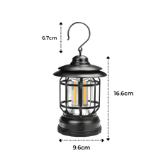 Carica l&#39;immagine nel visualizzatore di Gallery, Lanterna da campeggio retrò a LED - Ozerty
