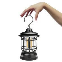Carica l&#39;immagine nel visualizzatore di Gallery, Lanterna da campeggio retrò a LED - Ozerty
