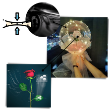 Carica l&#39;immagine nel visualizzatore di Gallery, Bellissimo palloncino a LED con rosa - Ozerty
