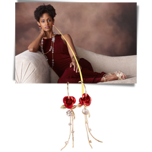 Carica l&#39;immagine nel visualizzatore di Gallery, Orecchini con nappe rosa - Ozerty
