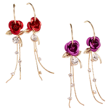 Carica l&#39;immagine nel visualizzatore di Gallery, Orecchini con nappe rosa - Ozerty
