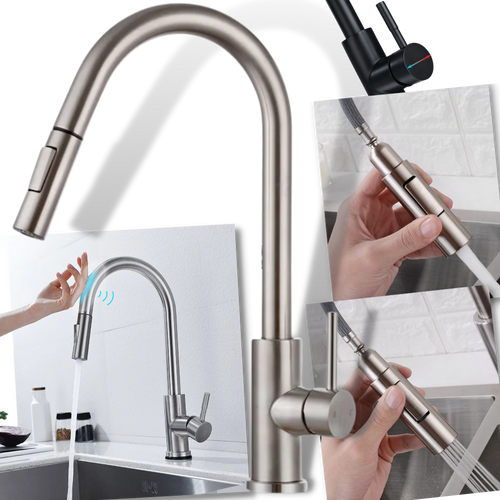 Rubinetto da cucina flessibile con sensore - Ozerty