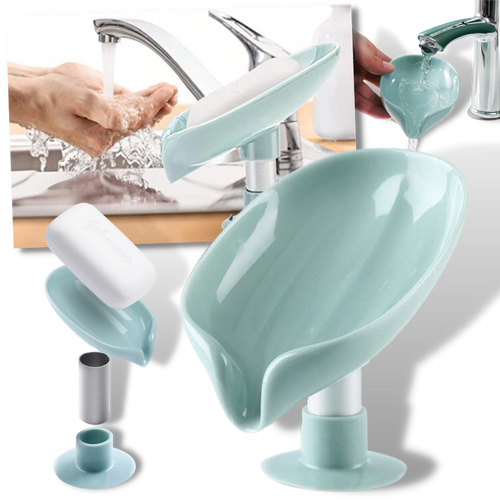 Portasapone a forma di foglia con drenaggio - Ozerty