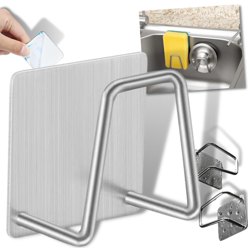 Confezione da 2 porta-spugna in acciaio inox - Ozerty